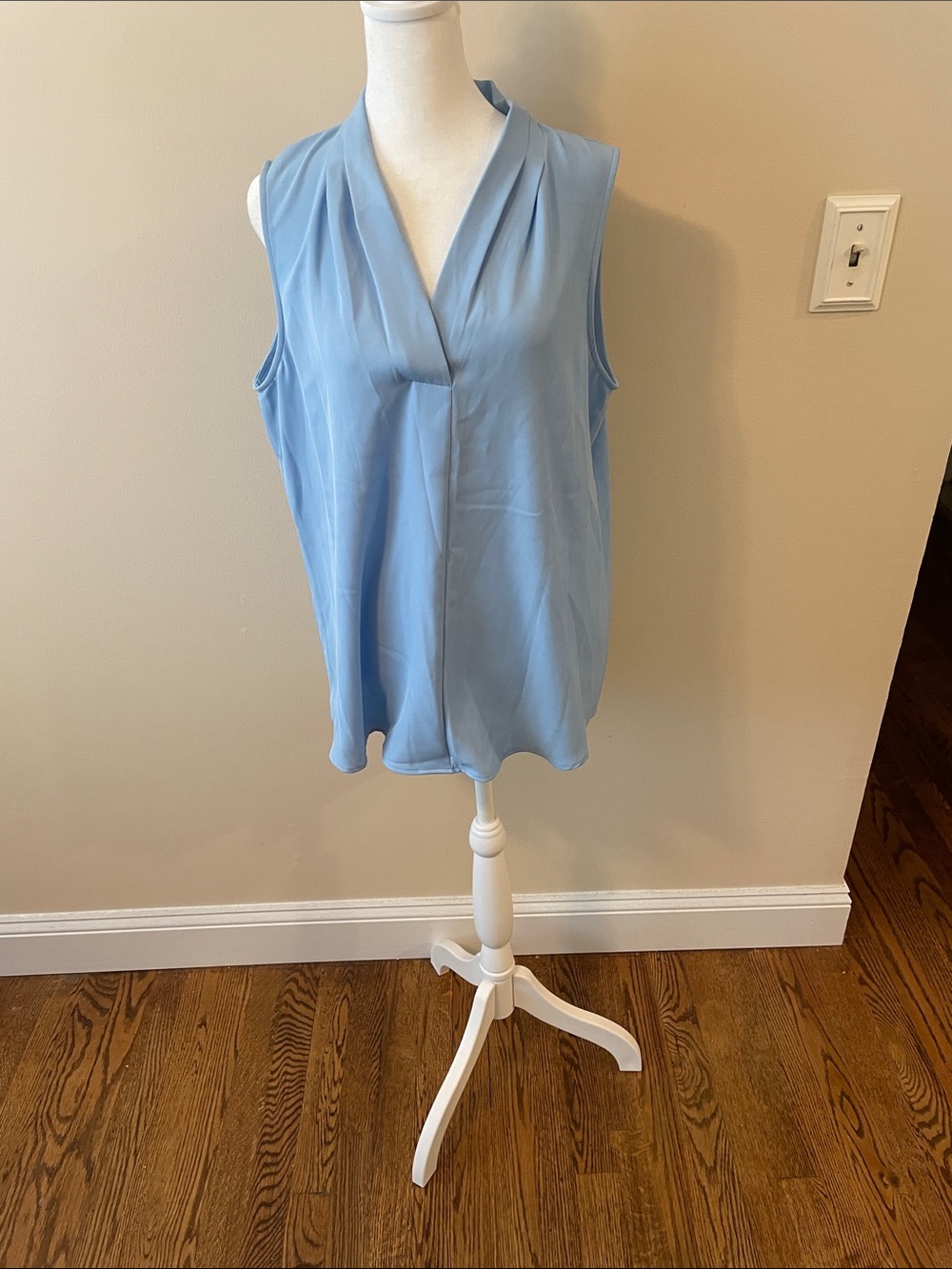 Calvin Klein Sleeveless V-Neck Camisole in Sky Blue